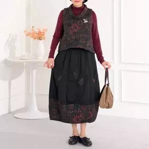 로즈맘 [엄마옷 ] 민복누빔면조끼치마상하세트(생활한복) 583860Moony