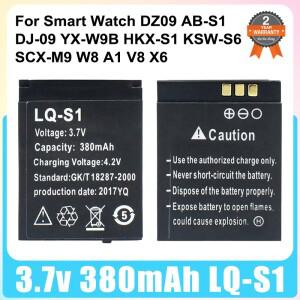 380mAh LQ S1 LQS1 스마트워치 DZ09 AB-S1 DJ-09 YX-W9B HKX-S1 KSW-S6 SCX-M9 W8 A1 V8 X6 호환 새 배터리