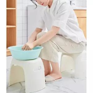 꾹상점3  발받침 대 발판 발디딤 의자 욕실 신는 낮은 스툴 목욕 소형 신발 1개 높이21cm