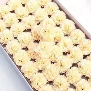 [콩심팥심]A10 플라워 비누향기 조화꽃 카네이션(살구) (1 묶음) 산소 성묘