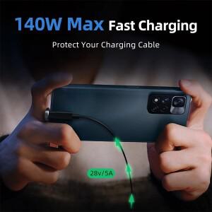 180도 각도 USB C 어댑터 20Gbps PD 140W 충전 태블릿 U자형 변환기(스팀 데크 액세서리용)
