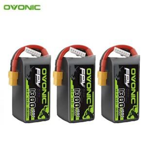 1/3Pcs OVONIC 100C 1300mAh 6S/22.2V Lipo 배터리 RC 헬리콥터 Quadcopter FPV 레이싱 드론 부품 XT60 플