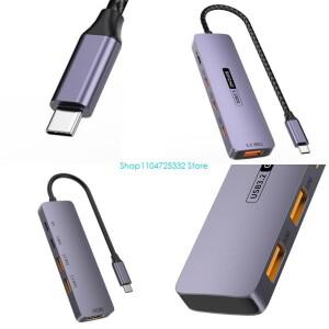 P5EA 경량 USB C HUBS 10GBPS 데이터 전송 PD100W 140W 충전기 지원 외부 드라이브 폰 태블릿