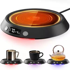 케프왐 커피 머그 워머 책상 3 온도 설정을 위한 50W 전기 및 양초 플레이트를 29 머 스마트 컵 LED 조명이