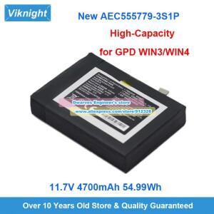 새로운 고용량 AEC555779-3S1P 배터리 11.7V 54.99Wh 4700mAh GPD WIN3 3 4 휴대용 게임패드 컨트롤러용
