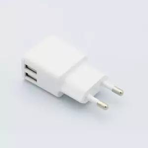 [룽스_63]USB 어댑터 가정용충전기 화이트 2포트 5V 1.2A