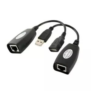 [룽스_63]usb멀티탭 리피터 연장선 랜케이블 RJ45 45M 1.1