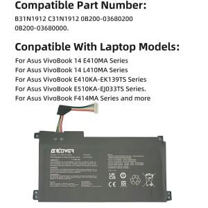 SKOWER B31N1912 노트북 배터리 Asus VivoBook 14 E410MA-EK018TS E510KA L410MA R522MA