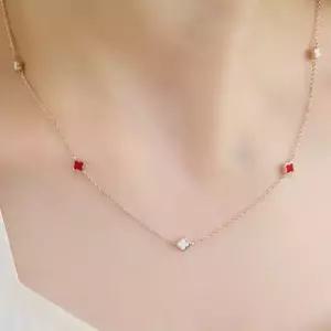 [르샵주얼리] 14K 모노 클로버 목걸이(GoldPlated)_LJ6012BRN