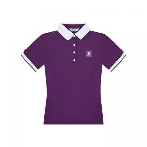 CHUCUCHU C23M-TS021W니트 포인트 폴로 티셔츠 (Violet) 414882
