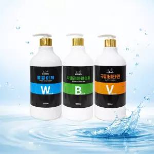 EOBOB 대용량 펌프형 물갈이제 박테리아활성제 구피비타민 세트 1L X 3 총 3L
