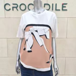 크로커다일레이디 라운드 레이어드형 티셔츠 CLFMTS301BEBP 541482