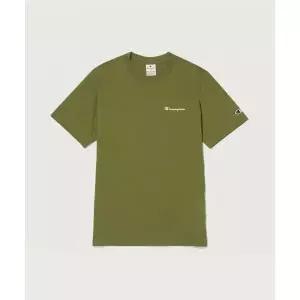 매장정품 CHAMPION 스몰 스크립트 로고 코튼 반팔 티셔츠 Normal Khaki CKTS5ES04K2 290058