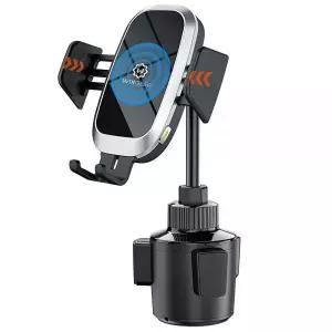 WixGear 무선 자동차 충전기, 자동 클램핑 고속 차량용 컵 폰 홀더, 10W Qi 충전 아이폰 11, Xs/MAX/XS/XR/