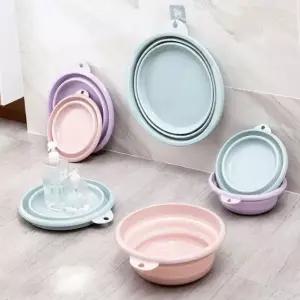 [핫트랙스]휴대물바가지 욕실 야채 편한수납 야외캠핑 접이식바가지 32cm(WFJ6ZFD)