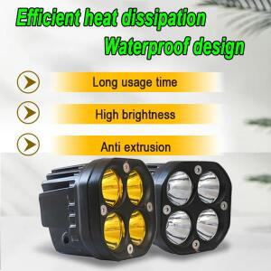 LED 자동차 바이크 오토바이 수정 주행등 작업 스포트라이트 방수 오프로드 안개등 20W/40W 12V 24V 사각형