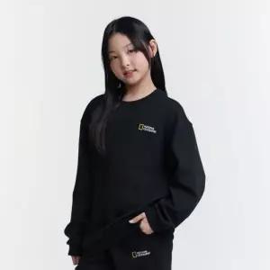 내셔널지오그래픽 키즈 K251USW960 백그래픽 맨투맨 CARBONBLACK 507882