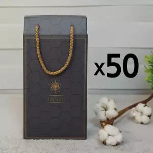 더바람 선물박스 다용도 컬러박스3호 그레이(2p용) 50개단위 참기름병 와인병 스윙병 