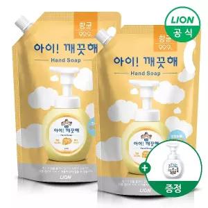 [라이온] 아이깨끗해 핸드워시 리필 1.8L x 2개 (순/레몬 택1)