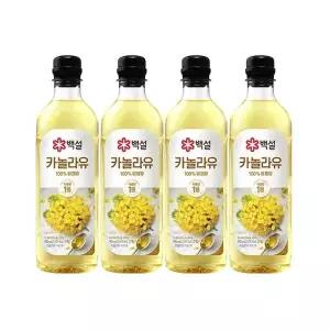 백설 카놀라유 900ml x4개