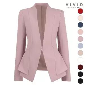 VIVID 11칼라 여성 데일리 노카라 정장자켓