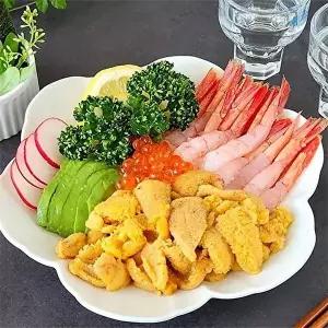 [자연맛남][신선담다] 성게알 우니 홈마카세 (성게알우니100g/단새우20미/감태10장)