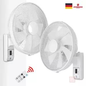짐머만 14인치 BLDC 초미풍 리모컨 벽걸이 선풍기 ZMF-R8824DCW 8단계 풍량조절 세가지 바람