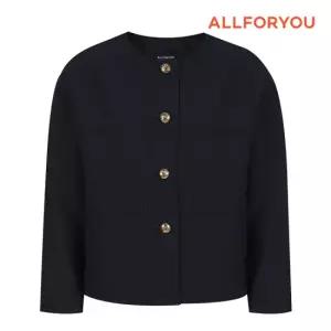 올포유 여성 포켓 포인트 라운드넥 숏자켓 ALKKM7311-915