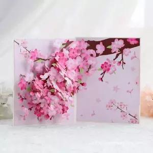 3d 벚꽃 나무 축하 생일 감사 플라워 입체 팝업 카드 팝업카드