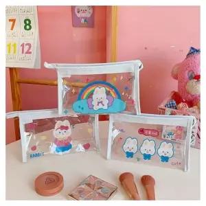 좋은 품질 파우치3종셋트(토끼)겉면방수 20X12 PVC 스 (WE1E14B)