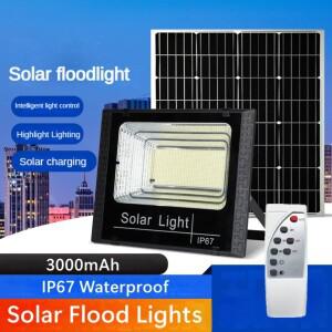 led태양광정원등 태양광 투광등 50W 100W 200W 300W 아웃도어 리모컨 IP67 방수 벽등 가로등 정원 장식