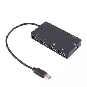 C타입 4포트 USB 2.0 멀티 포트 허브 4포트 5핀 전원포트