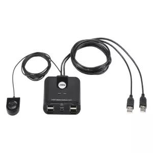 ATEN KM스위치 USB 공유기 컴퓨터 본체 2대 키보드 마우스 연결 선택기 PC 셀렉터