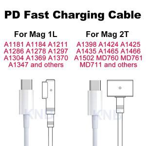 호환 맥북 Pro Air 어댑터 mag 1 2 45W 60W 85W A1278 A1465 A1502 A1398 USB-C 케이블용 새 노트북 충전기