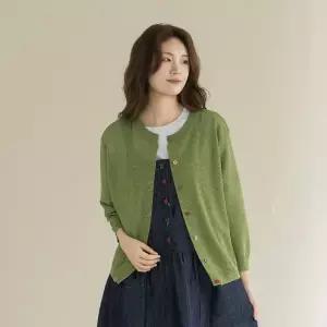 [마담4060]엄마옷 마담4060 [내추럴포엠]알록단추린넨 여성 데일리 가디건 -RCA2604008-