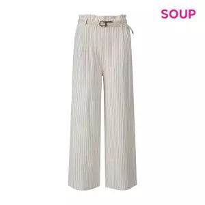 [SOUP](타임스퀘어점패션관)벨티드 스트라이프 썸머 슬랙스 (S64LP03)