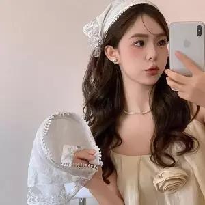 [셀러허브]여성 러블리 레이스 두건 스타일 쁘띠 귀여운 머리띠 (S32433980)