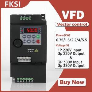 인버터 VFD 0.75KW 1.5KW 2.2KW 4KW 주파수 1PH/3PH 220V 380V 출력 변환기 가변 드라이브