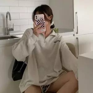 여성 오버핏 맨투맨 루즈핏 반집업 카라 여성 맨투맨 티셔츠 데일리 라운지 웨어