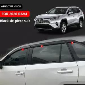 도요타 RAV4 RAV 4 크롬 윈도우 트림 액세서리, 윈드 레인 가드 쉐이드, 윈도우 바이저