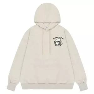 [A.I.P] Cappuccino 고양이 클린 오버핏 남녀공용 후드티(5color)