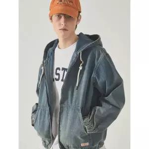 [후아유]공용 Denim Hoodie Zip-up WHJKF2293U