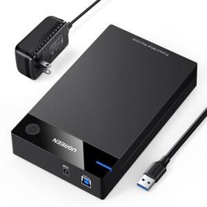 3.5 2.5인치 SATA SSD HDD USB 3.0SATA III 하드 드라이브 케이스용 UGREEN 외장 하드 드라이브 인클로저WD Seagate Toshiba 삼성호환 Hitachi PS5 Xbox와 호환되는 UASP 12V POWER LOGIC 어댑터 포함
