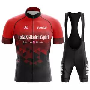 Tour De Giro D ITALIA 남성용 사이클링 저지 세트 반팔 산악 유니폼 의류