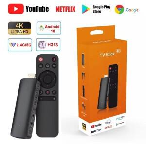 로니식 H313 안드로이드 10 TV 스틱 HDR 셋톱 OS 4K 1080P WiFi 6 Google YouTube NETFLIX 네트워크 미디어