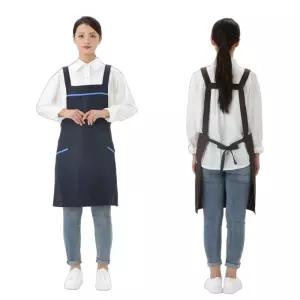 구김없는 한 줄 H형 투포켓 앞치마H라인 식당 단체 카페 유니폼 방수 손님용 폴리