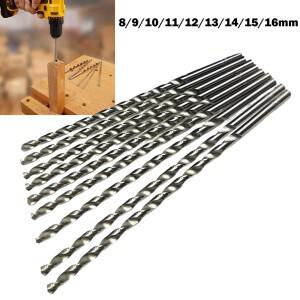 초롱 드릴 비트 HSS 고속강, 더블 그루브 라운드 생크, 강철 목재용, 7mm, 10mm, 300mm, 1 개