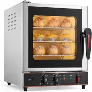 상업용 22L 컨벡션 조리대 오븐 - 360 열풍 순환이 가능한 2400W 3단 전기 토스터 온도 조절이 스테인리스