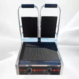 상업용 더블 일렉트릭 파니니 프레스 그릴 스테인리스 스틸 리브 플레이트 3500W CSA 인증 모델 PG813A