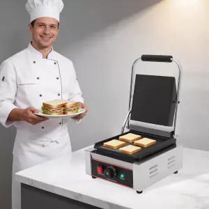 전기 샌드위치 프레스 그릴 1800W 110V 논스틱 파니니 메이커 플랫 그리들 플레이트 스테이크 조절식 온도